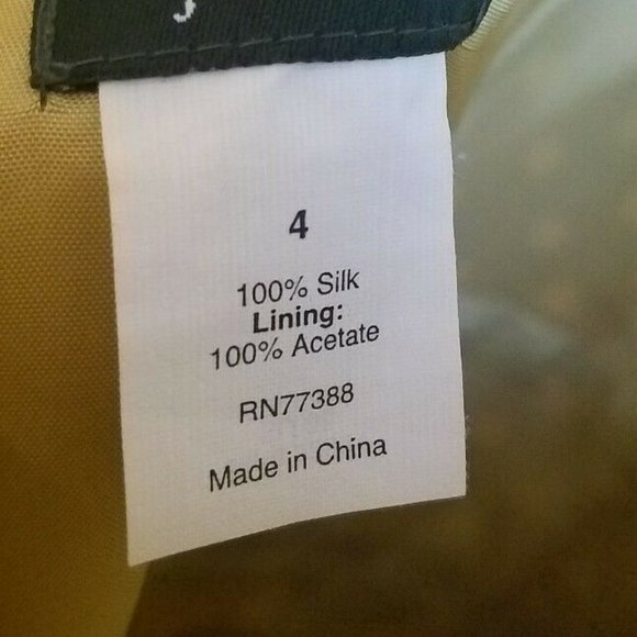 JCREW SILK DRESS SIZE 4 SMALL CHARTREUSE POLKA DOT - Picture 5 of 5